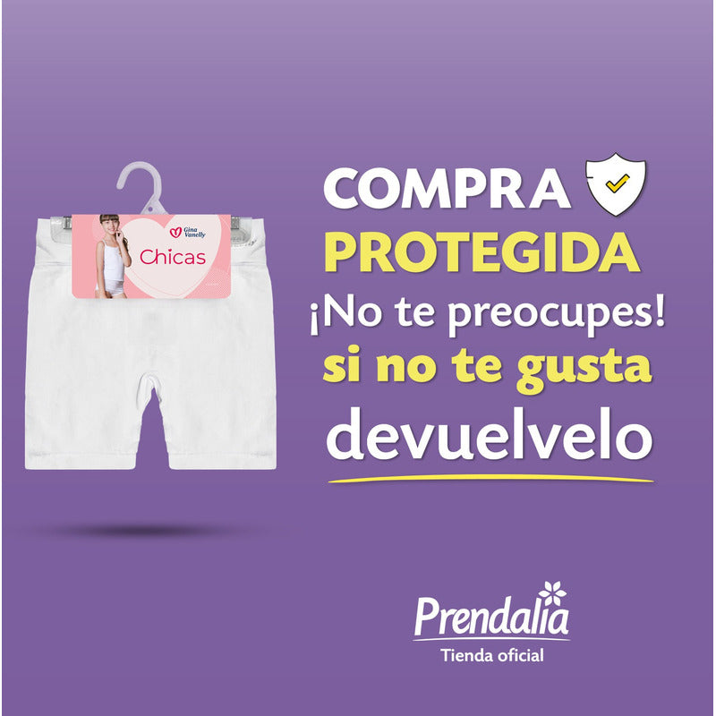 3 Pack Short Licra Niña Gina Vanelly Microfibra Premium