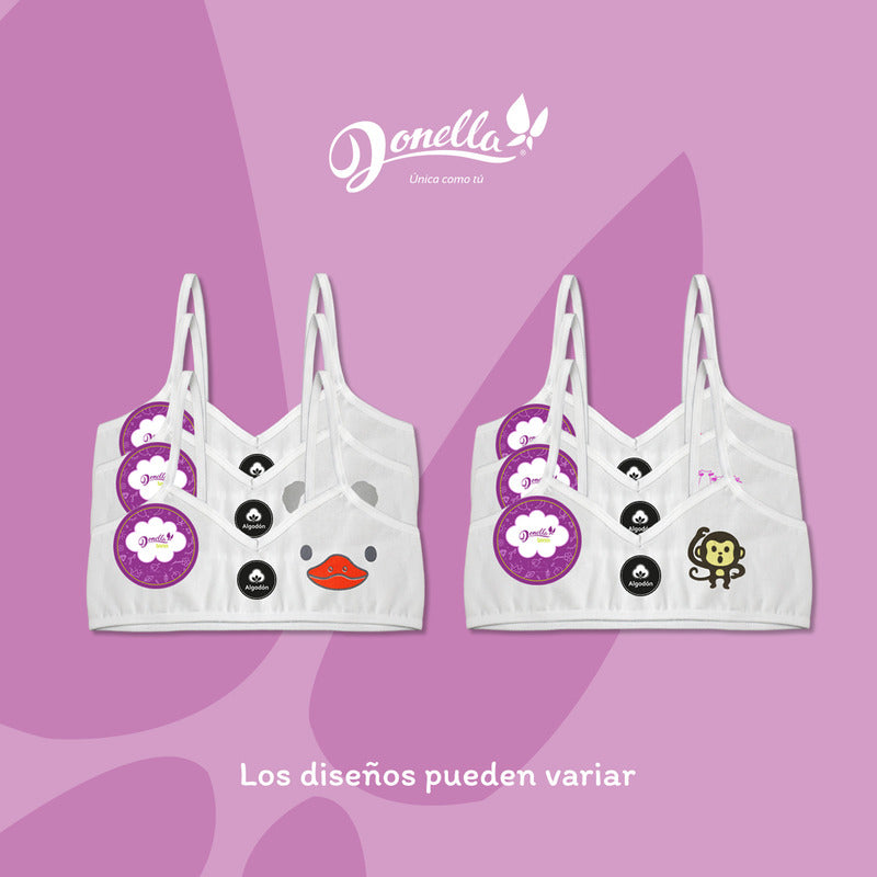 6 Pack Top Niña Donella Algodón Coquetos Comodos Durables