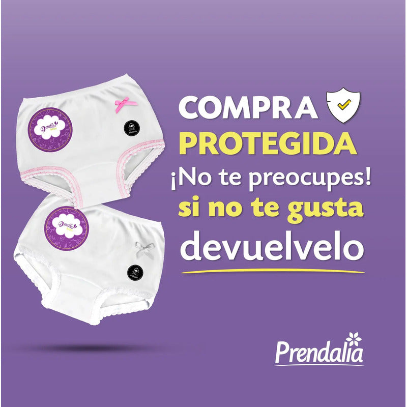 6 Pack Pantaleta Niña Donella Algodón Afelpado Durables