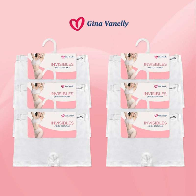 6 Pack Bóxer Mujer Gina Vanelly Microfibra Premium Seamless