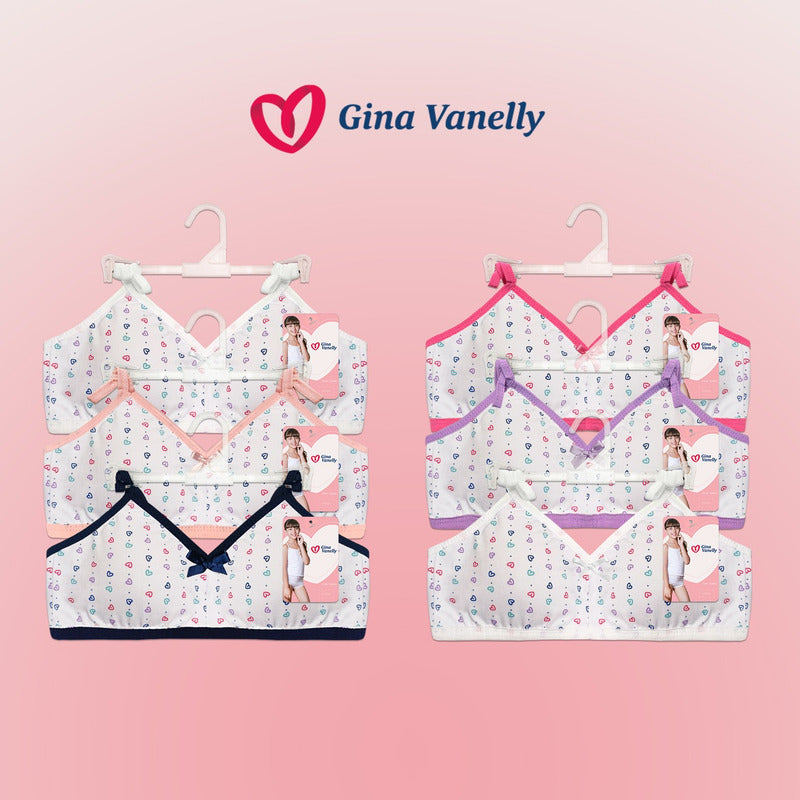 Bra Entrenador Gina Vanelly Juvenil Algodón Premium 6 Pack