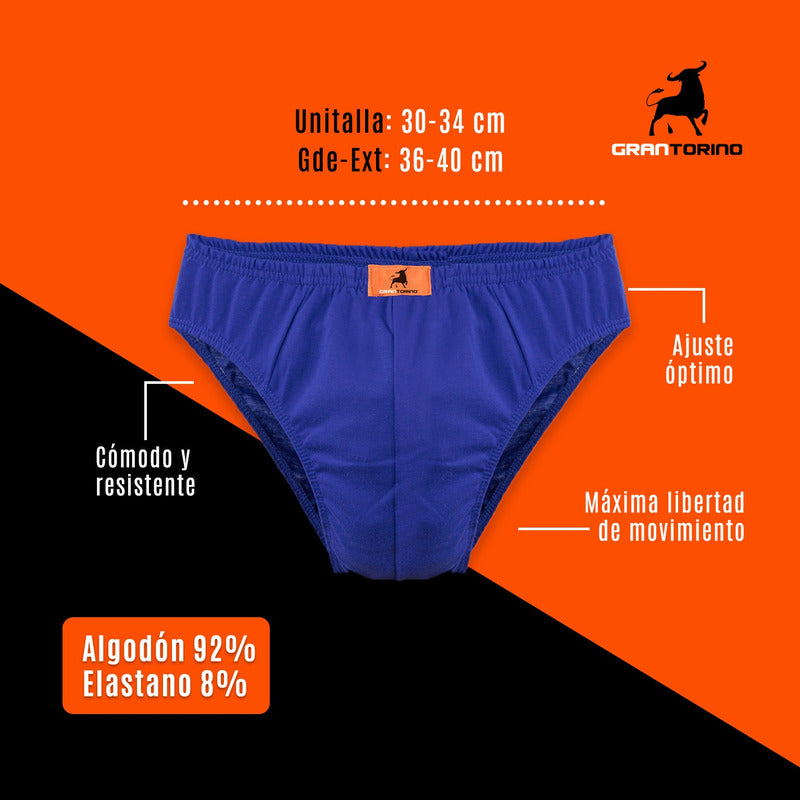 3 Pack Trusa Bikini Hombre Gran Torino Algodón - Licra