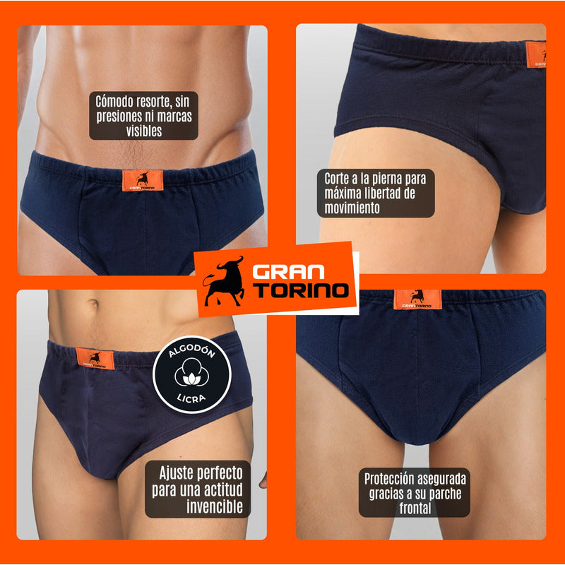 12 Pack Trusa Bikini Hombre Algodón - Licra Mayoreo