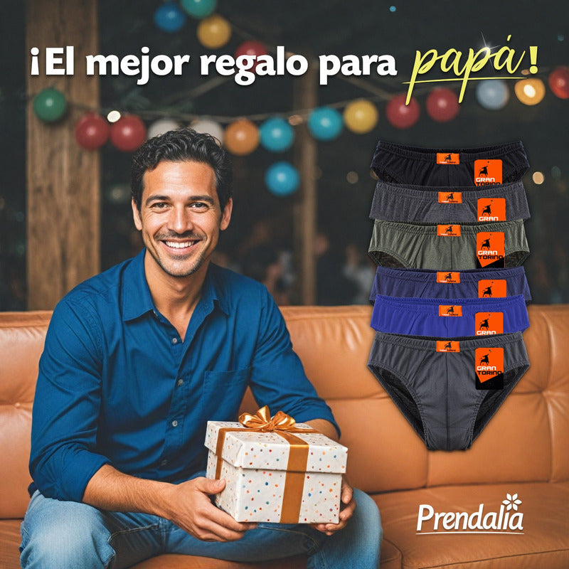 6 Pack Trusa Bikini Hombre Algodón - Likra Cómodo Seguro