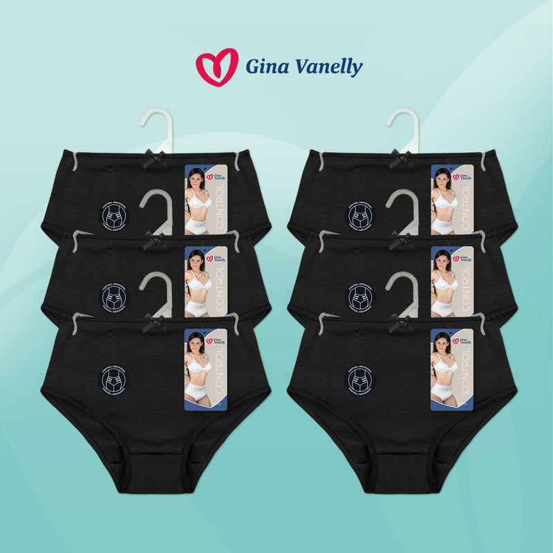 6 Pack Pantaleta Gina Vanelly Corte Fracés Control Abdomen