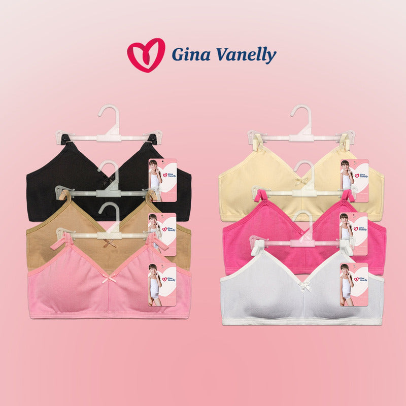 Bra Entrenador Gina Vanelly Juvenil Algodón Premium 6 Pack