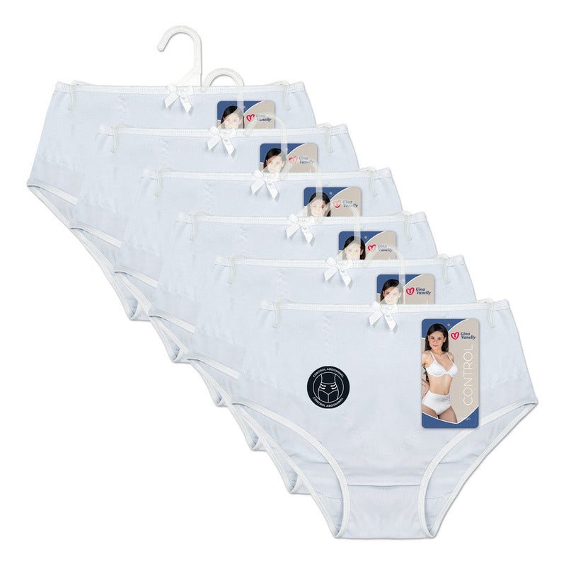 6 Pack Pantaleta Gina Vanelly Corte Fracés Control Abdomen