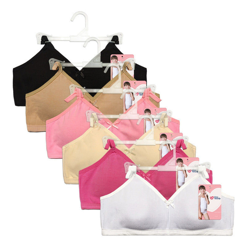 Bra Entrenador Gina Vanelly Juvenil Algodón Premium 6 Pack