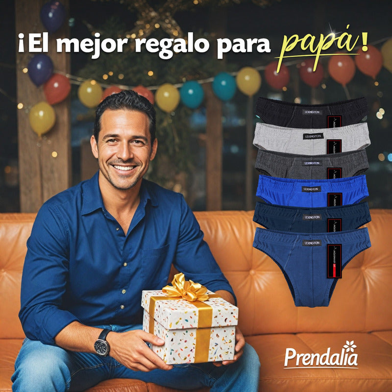 12 Pack Trusa Bikini Hombre Algodón Premium Ajuste Perfecto