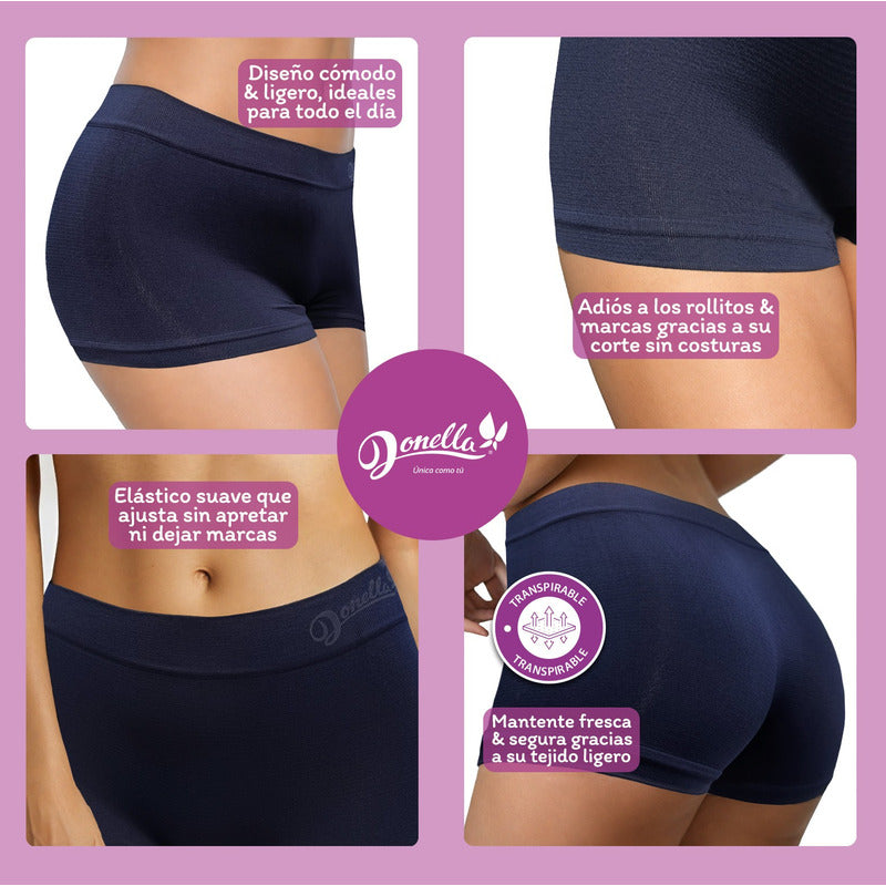 6 Pack Bóxer Mujer Microfibra Cómodos Durables