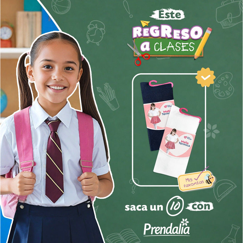 3 Pack Malla Térmica Niña Acrilán Gruesa Calientita
