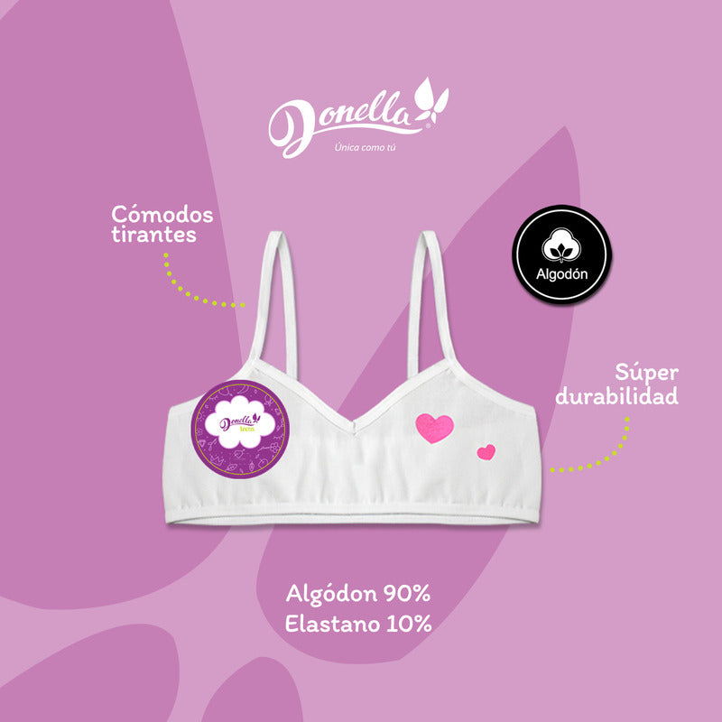 6 Pack Top Niña Donella Algodón Coquetos Comodos Durables