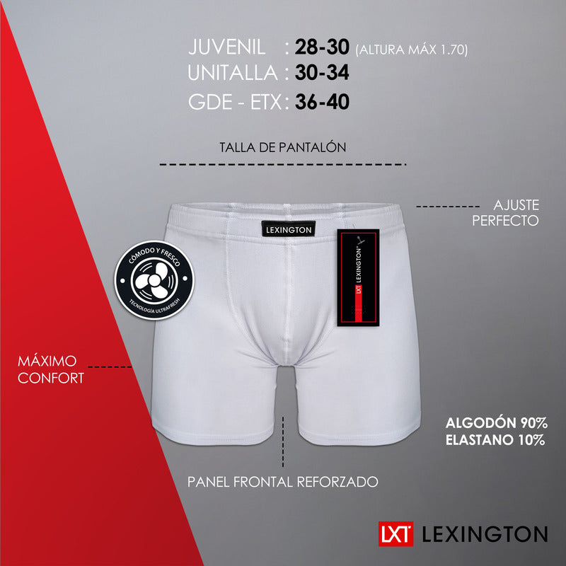 12 Pack Bóxer Hombre Algodón Premium Ajuste Perfecto