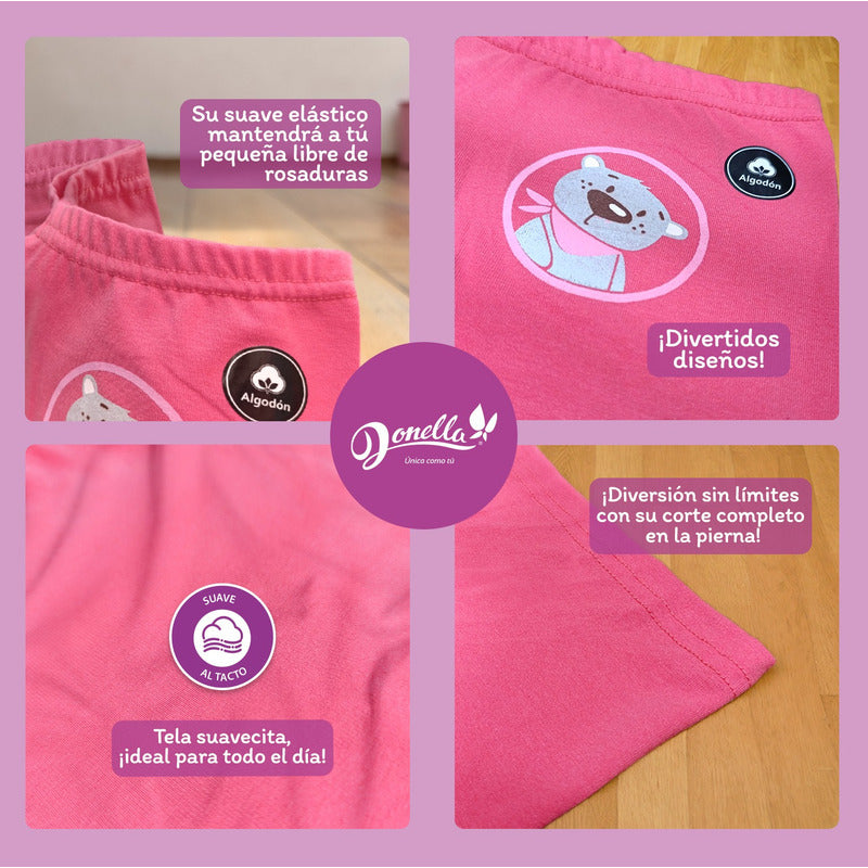6 Pack Bóxer Niña Donella Algodón Coquetos Cómodos Durables