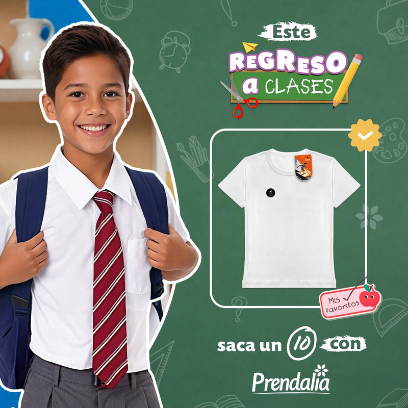 6 Pack Playera Niño Gran Torino Algodón Afelpado Manga Corta