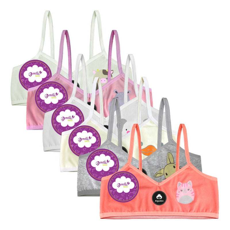 6 Pack Top Niña Donella Algodón Coquetos Comodos Durables