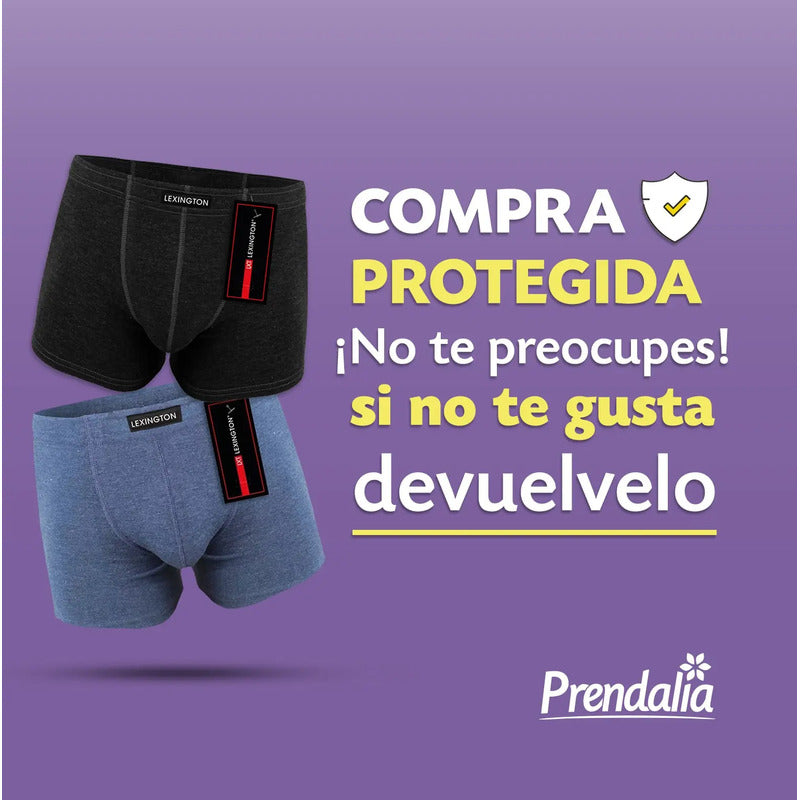 6 Pack Bóxer Hombre Lexington Algodón Premium Ajuste Perfect