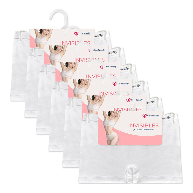 6 Pack Bóxer Mujer Gina Vanelly Microfibra Premium Seamless
