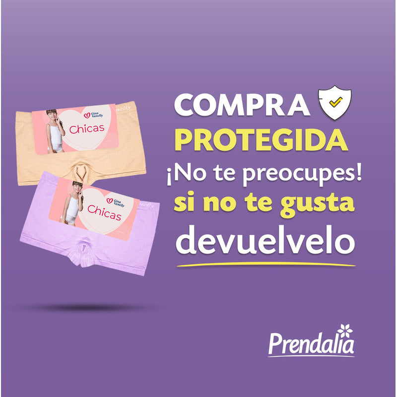 6 Pack Bóxer Niña Gina Vanelly Microfibra Premium Seamless