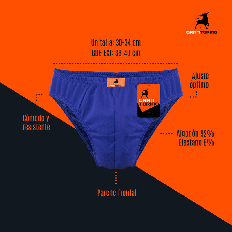 6 Pack Trusa Bikini Hombre Algodón - Likra Cómodo Seguro