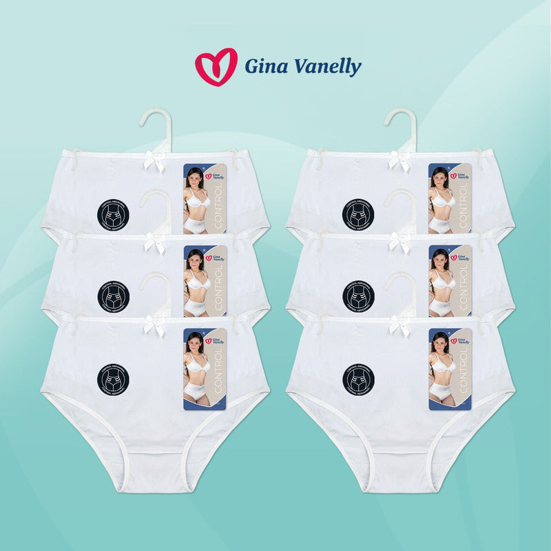 6 Pack Pantaleta Gina Vanelly Corte Fracés Control Abdomen