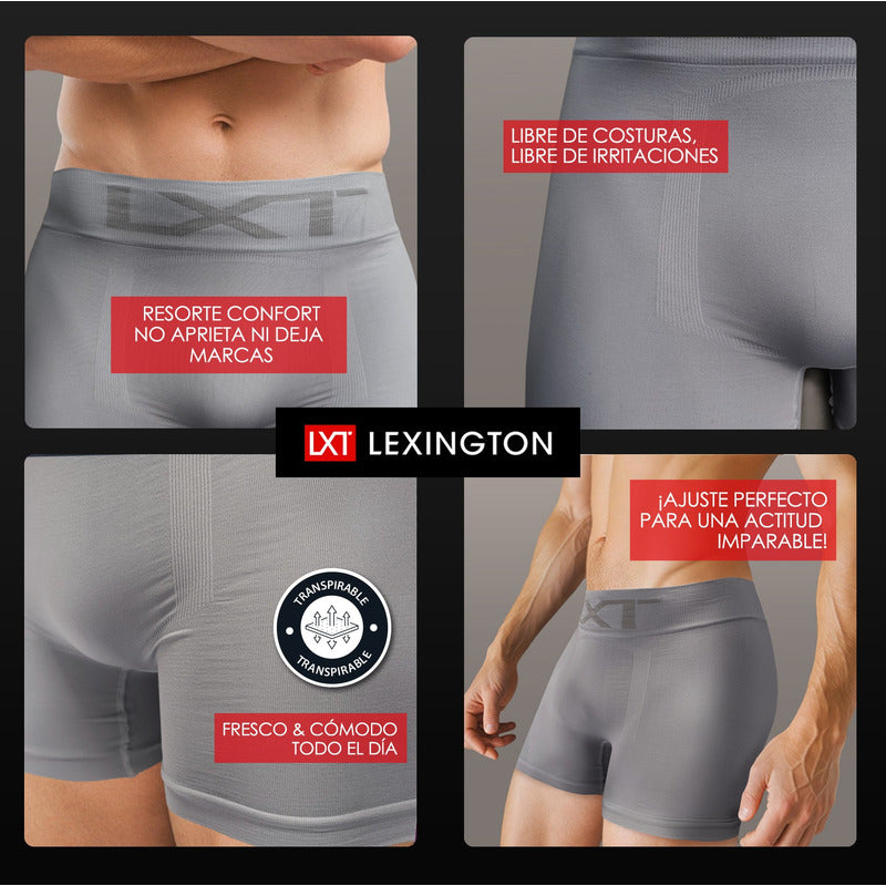 6 Pack Bóxer Hombre Microfibra Premium Comodidad Sin Costura