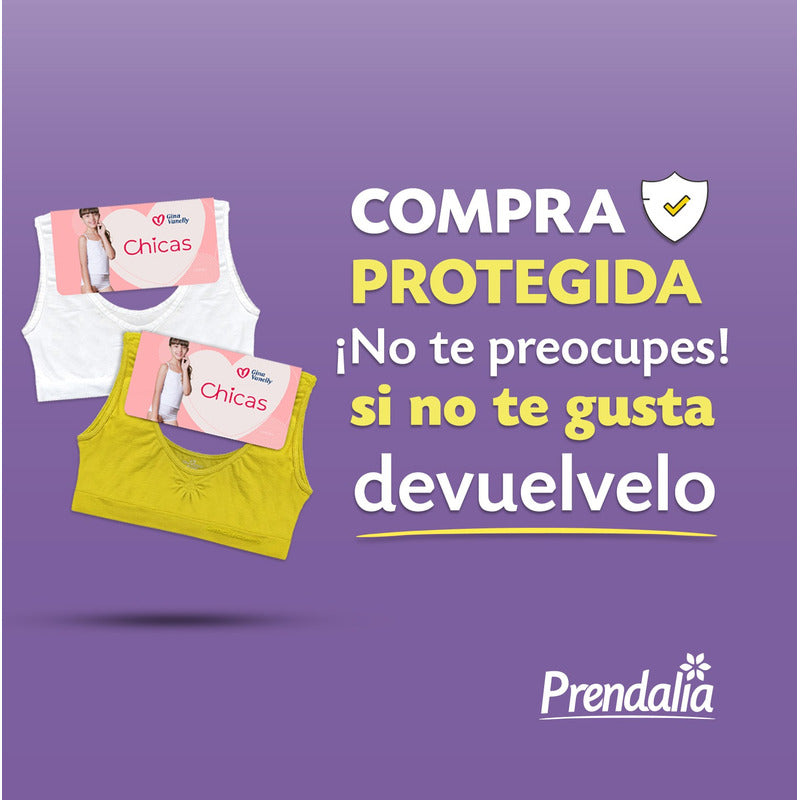 6 Pack Top Corpiño Gina Vanelly Niña Microfibra Premium