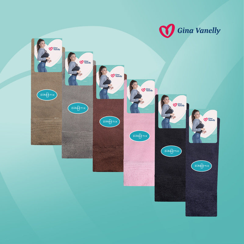 6 Pack Calcetines Para Diabéticos Gina Vanelly Algodón