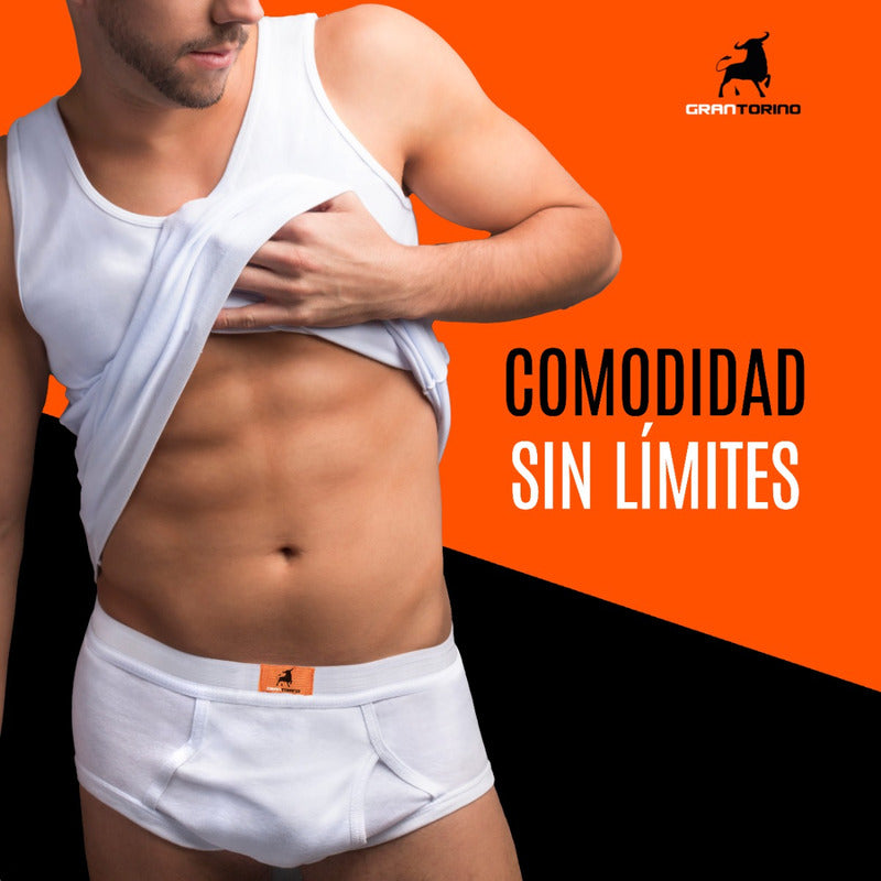 6 Pack Camiseta Hombre Algodón Afelpada