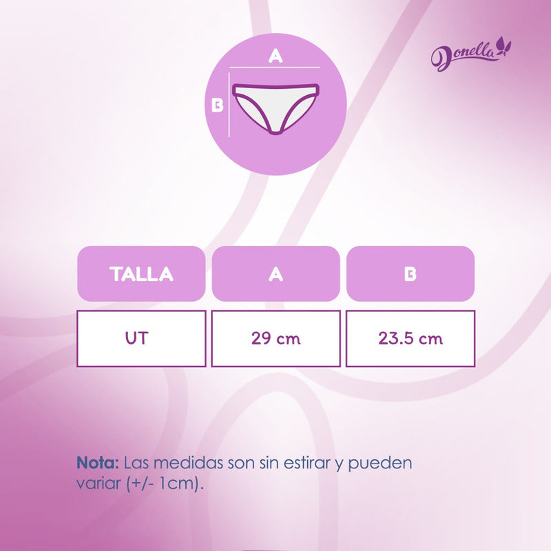 6 Pack Pantaleta Bikini Mujer Algodón - Licra Super Comodos