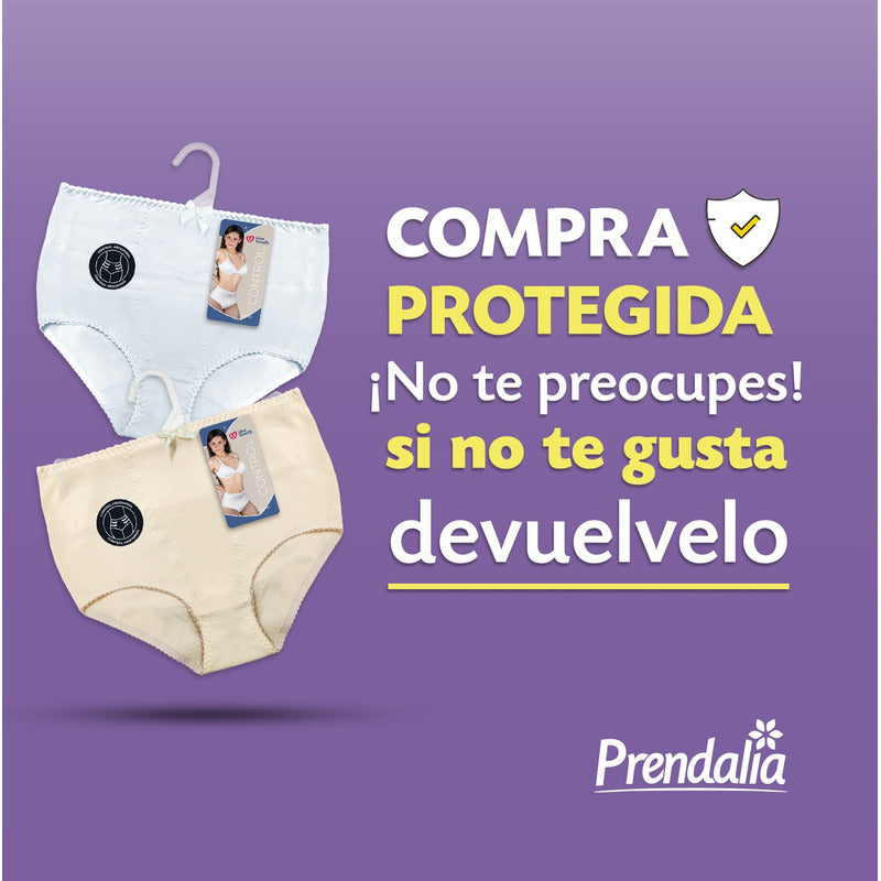 6 Pack Pantaleta Gina Vanelly Control Abdomen Algodón-licra