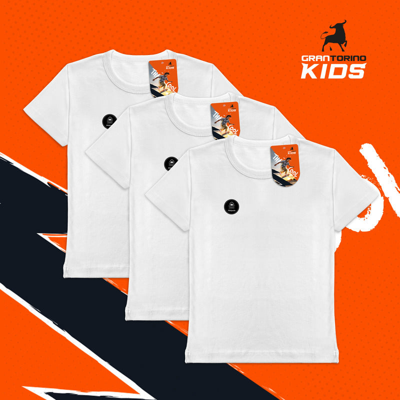 6 Pack Playera Niño Gran Torino Algodón Afelpado Manga Corta