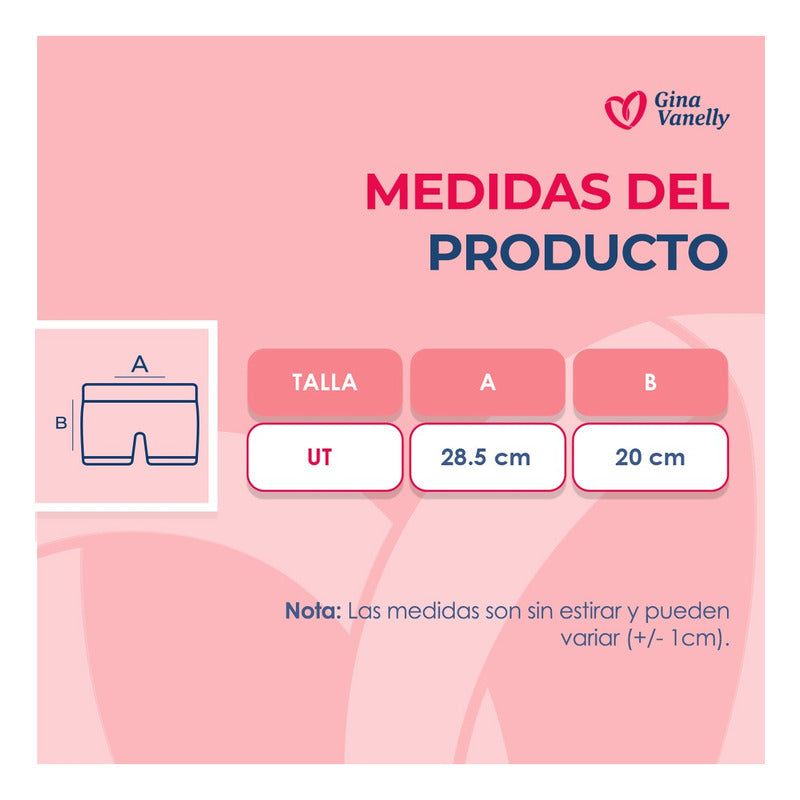 6 Pack Bóxer Mujer Gina Vanelly Microfibra Premium Seamless