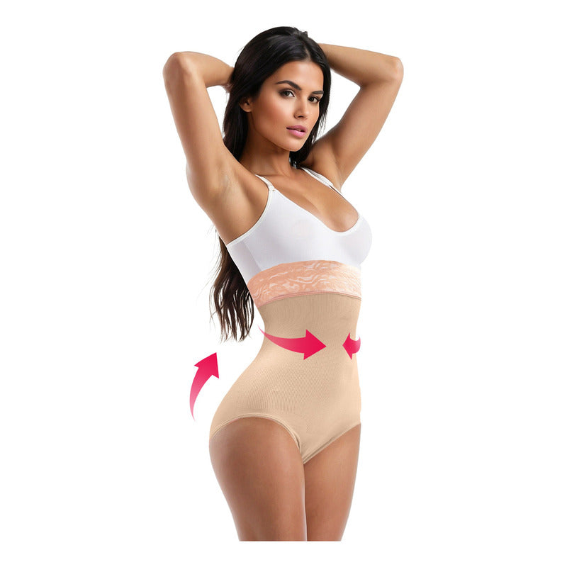 Faja Modeladora C/frances Aplana Abdomen Levanta Pompas