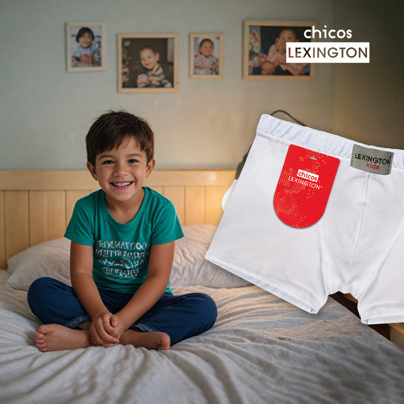 12 Pack Bóxer Niño Lexington Algodón Premium Ajuste Perfecto