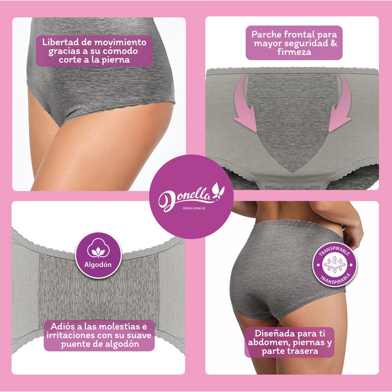 6 Pack Pantaleta Completa Algodón - Licra Con Refuerzo