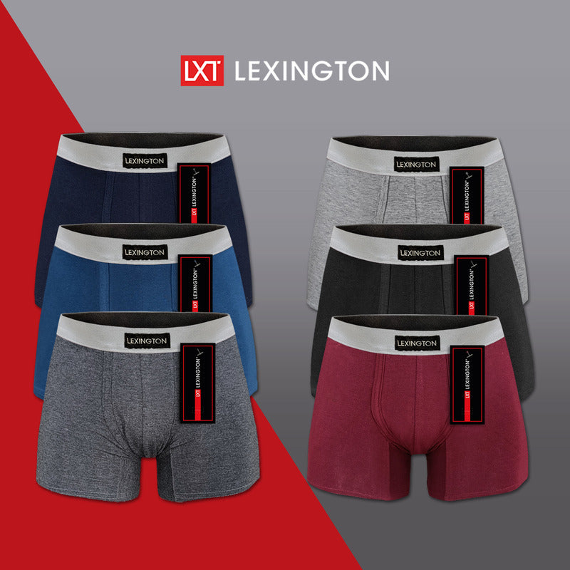 6 Pack Bóxer Lexington Algodón Premium Resorte Afelpado