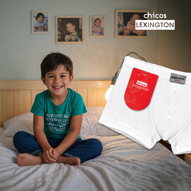 6 Pack Bóxer Niño Lexington Algodón Premium Ajuste Perfecto