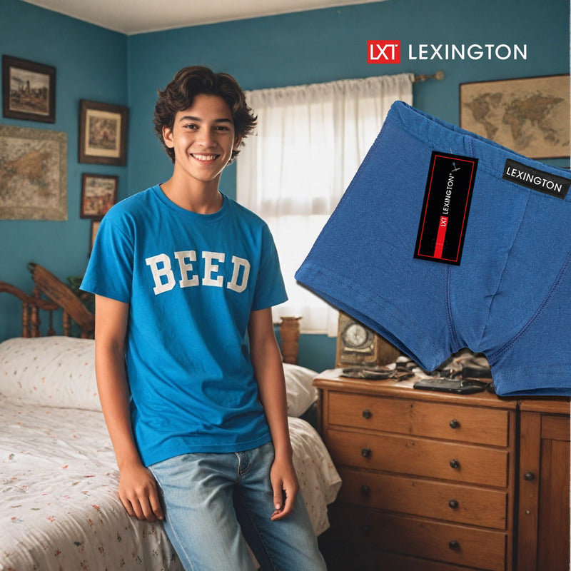 12 Pack Bóxer Niño Lexington Juvenil Algodón Premium