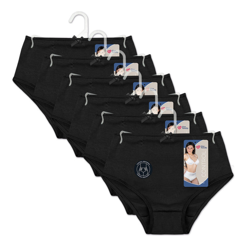 6 Pack Pantaleta Gina Vanelly Corte Fracés Control Abdomen