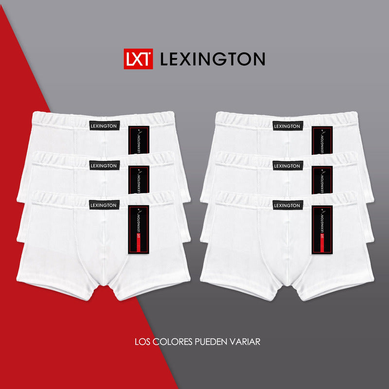 12 Pack Bóxer Niño Lexington Juvenil Algodón Premium
