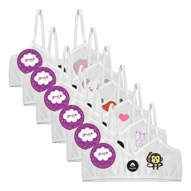 6 Pack Top Niña Donella Algodón Coquetos Comodos Durables