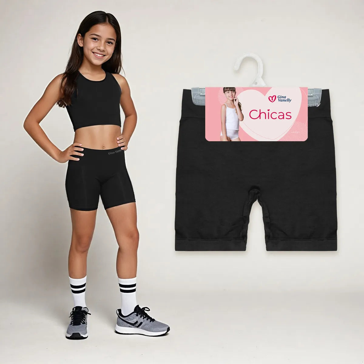 Short Licra Niña Gina Vanelly Microfibra Premium