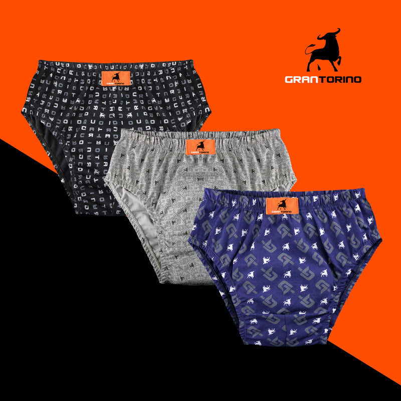 3 Pack Trusa Bikini Hombre Gran Torino Algodón - Licra
