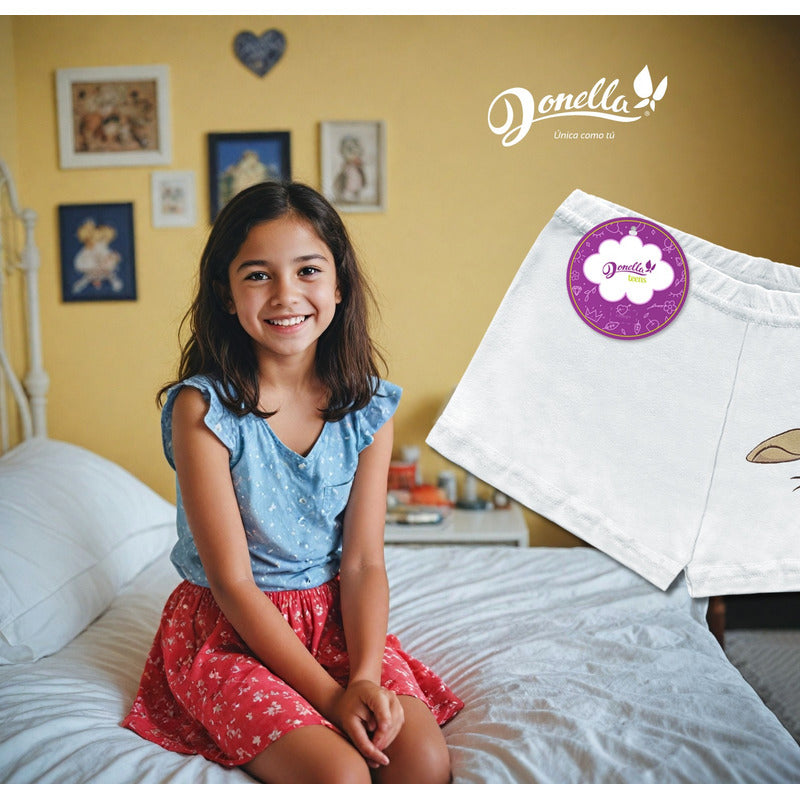 6 Pack Bóxer Niña Donella Algodón Coquetos Cómodos Durables