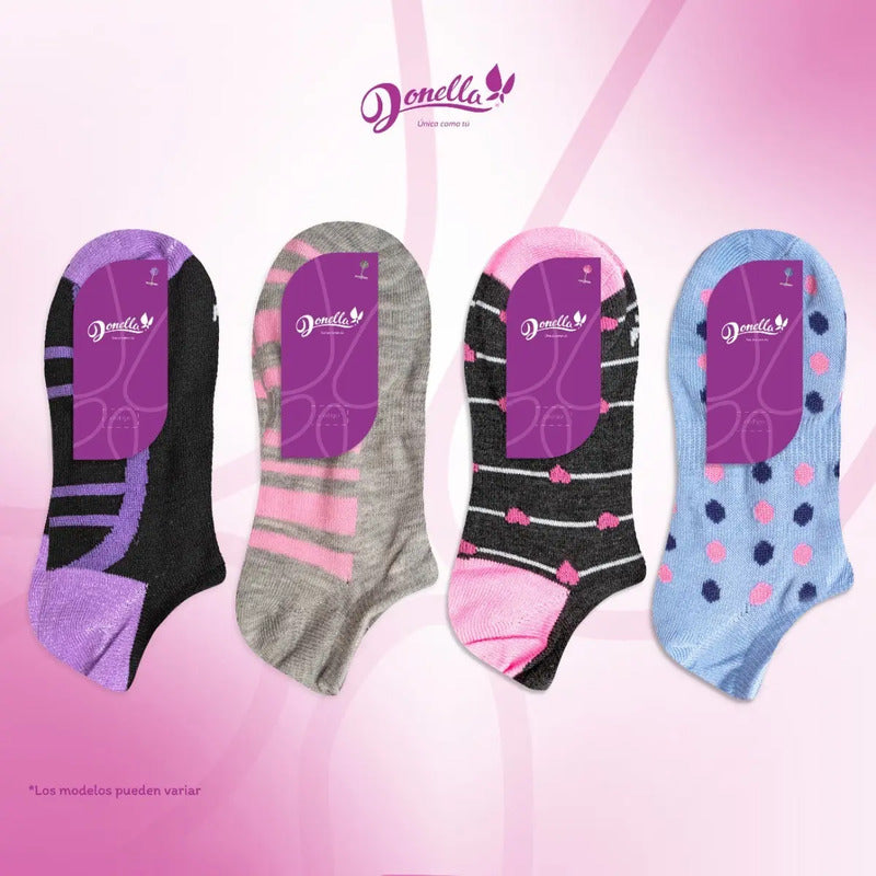 12 Pares Tines Mujer Invisibles Super Cómodos Durables