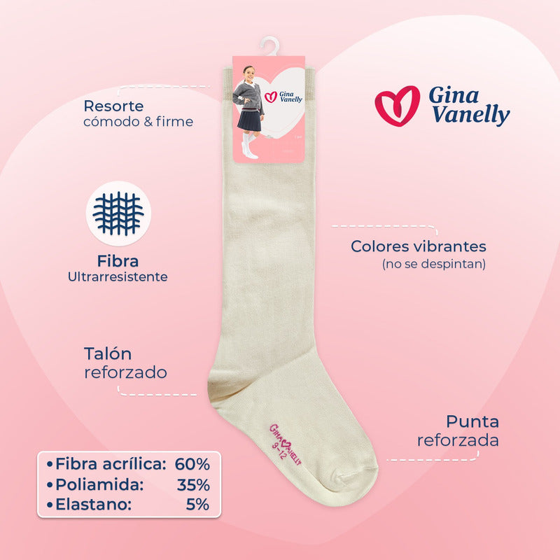 6 Pack Calceta Escolar Premium Máxima Duración