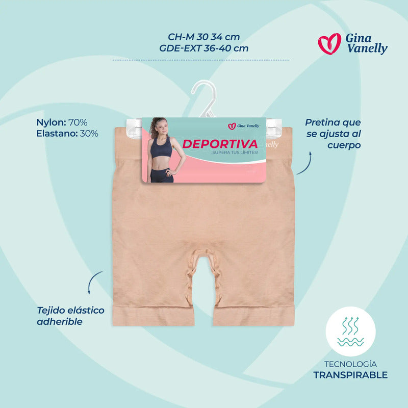 Short Licra Deportiva Microfibra Premium Sin Costuras