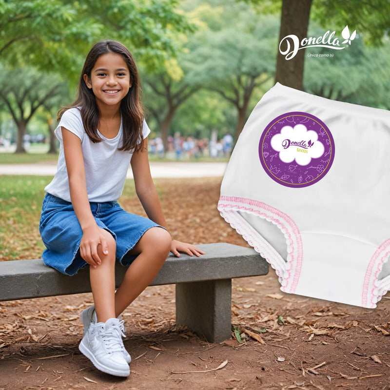 6 Pack Pantaleta Niña Donella Algodón Afelpado Durables