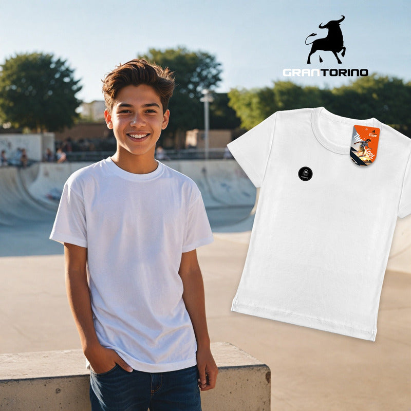 6 Pack Playera Niño Gran Torino Juvenil Algodón Afelpado M/c